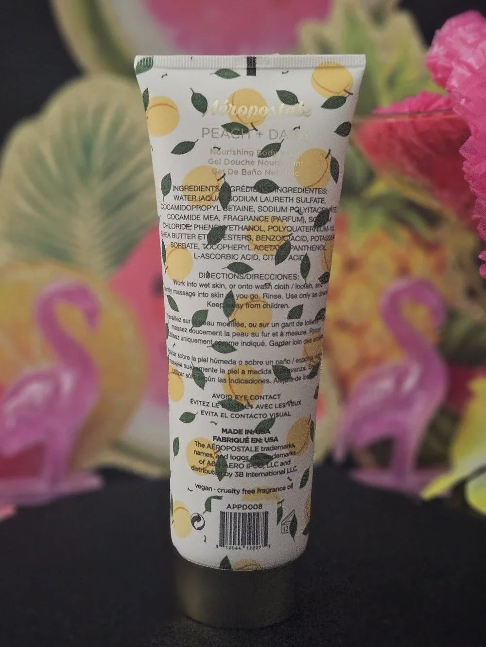 NWT Aéropostale Peach + Daisy Nourishing Body Wash - Peach & Green